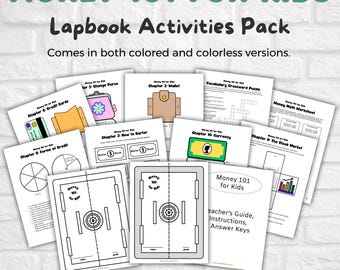 Engaging Money Lessons for Kids • Printable Lapbook Activities that Promote Financial Literacy • Make Learning About Money and Finances Fun