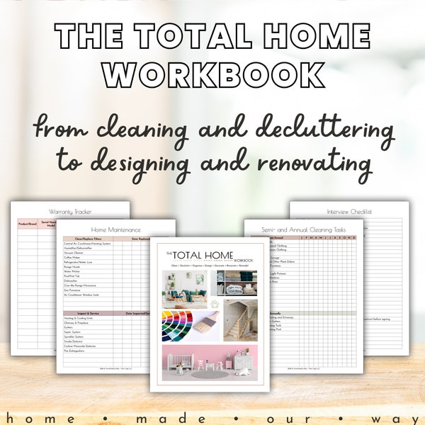 Printable Home Improvement Planner Templates for Home Renovation Projects Home Makeovers DIY Room Design Workbook Home Maintenance Organizer