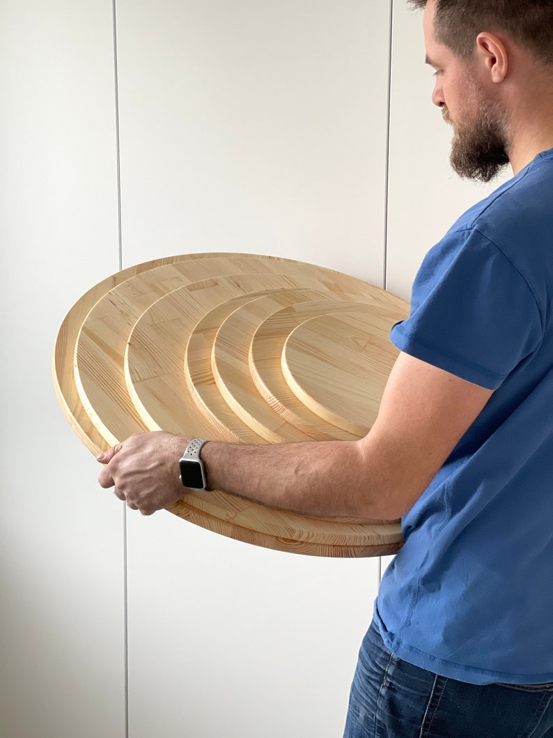 Wooden Table Top, Wooden Tray, Custom Round, Rustic Table Top, Pine
