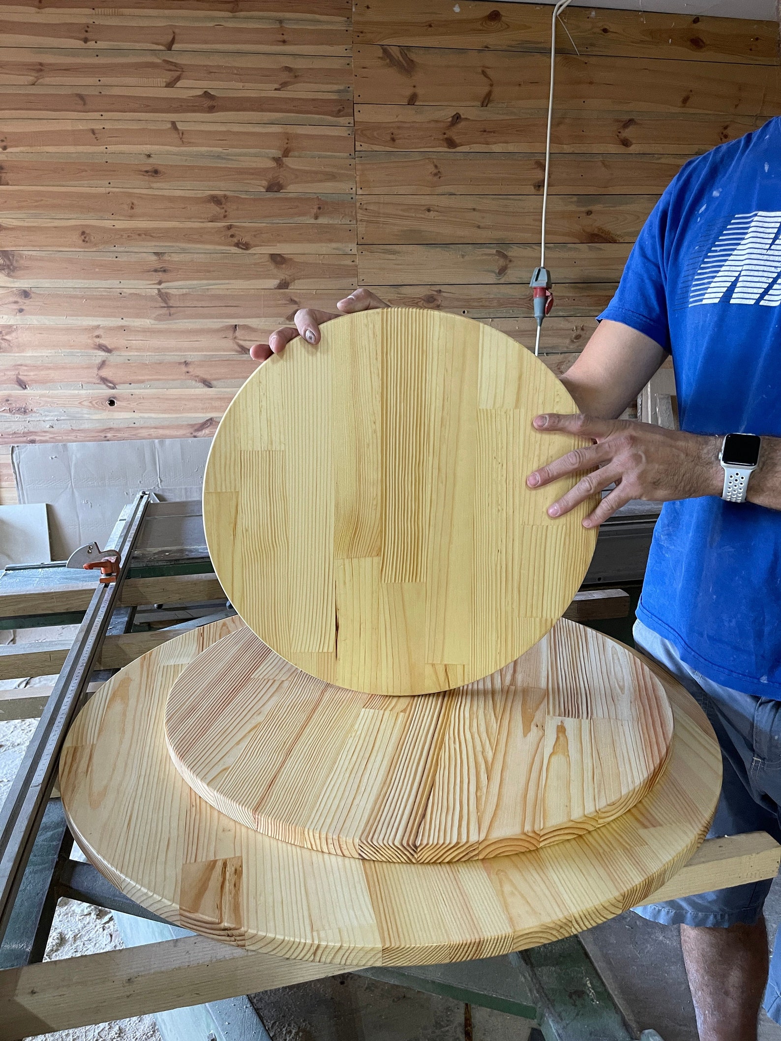 Wooden Table Top Wooden Tray Custom Round Rustic Table Top Etsy