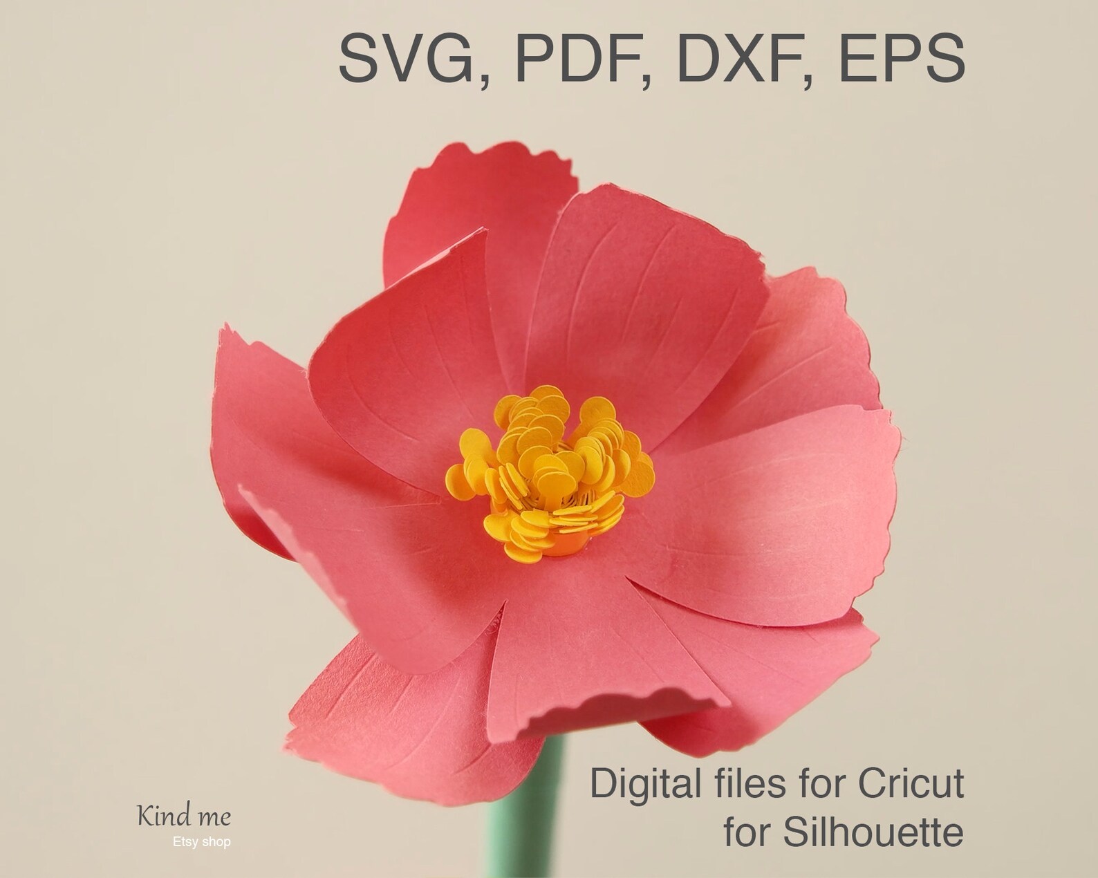 Cosmos Flower Template for Cricut, Svg, Pdf, Esp, Dxf, Instructions ...