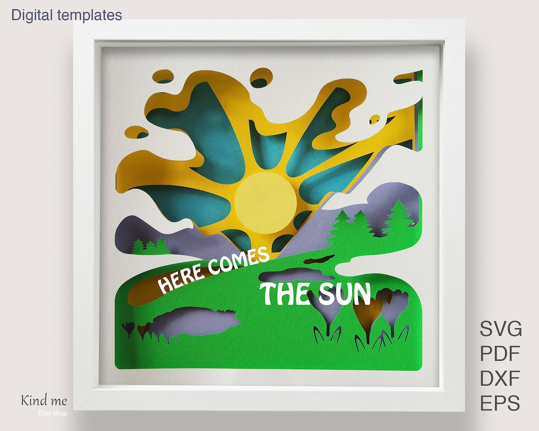 3D Paper Cut Shadow Box Templates for Cricut, SVG, Pdf, Esp, Dxf