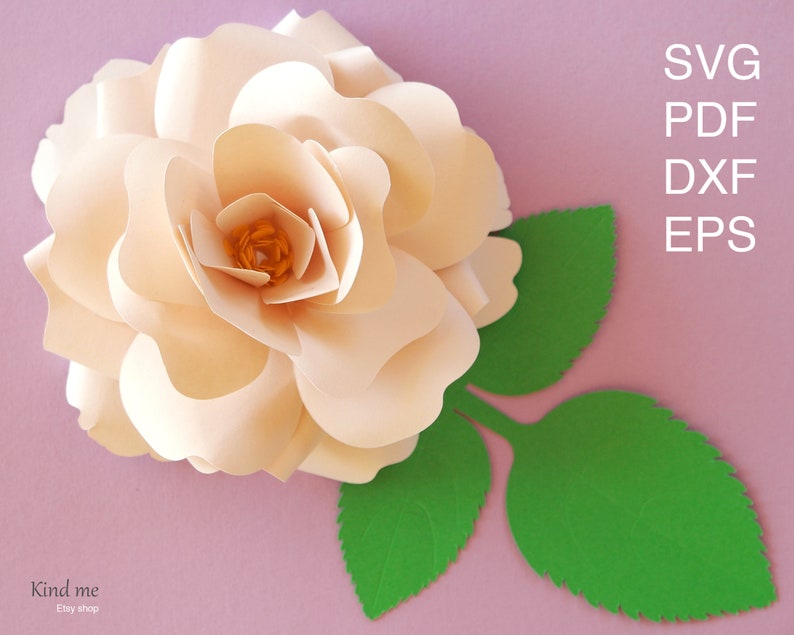 Rose Template for Cricut, Svg, Pdf, Esp, Dxf, Instructions Included