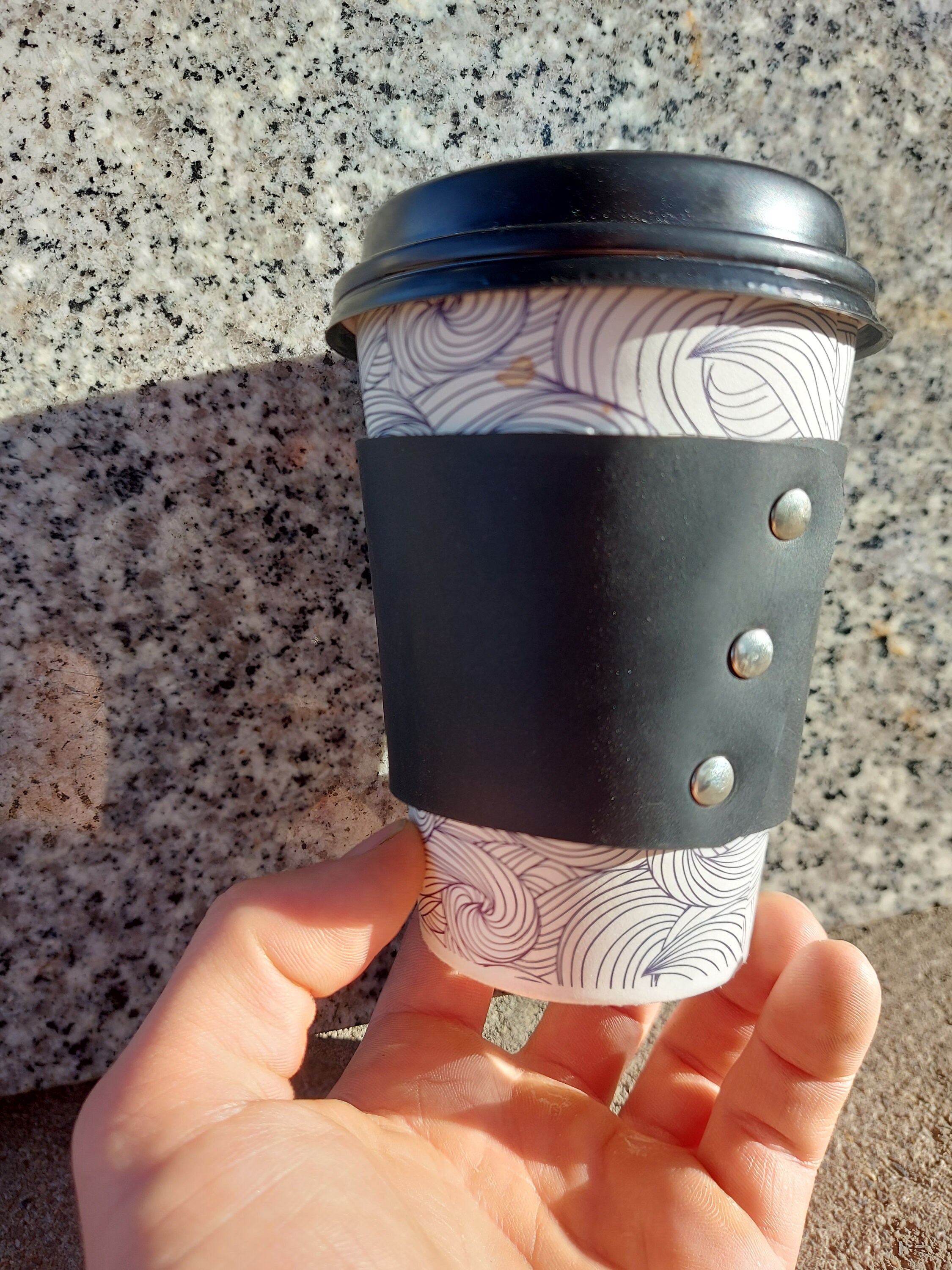 Custom Leather Coffee Cup Wrap - Etsy