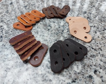 Deslizadores de cuero, topes de cordón de cuero para artesanía en cuero 1-1/4" x 1/2"