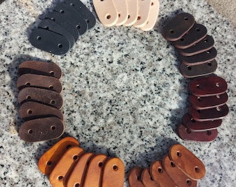 Deslizadores de cordón de cuero de 3/4"