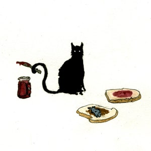 Fysieke afdruk - PB&J Cat - 10x10", 5x7"