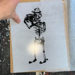 Camera Skeleton Physical Print - 8 X 10