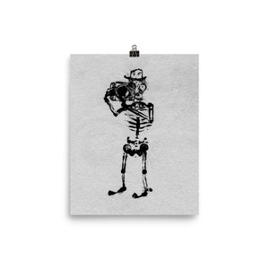 Camera Skeleton Physical Print - 8 X 10
