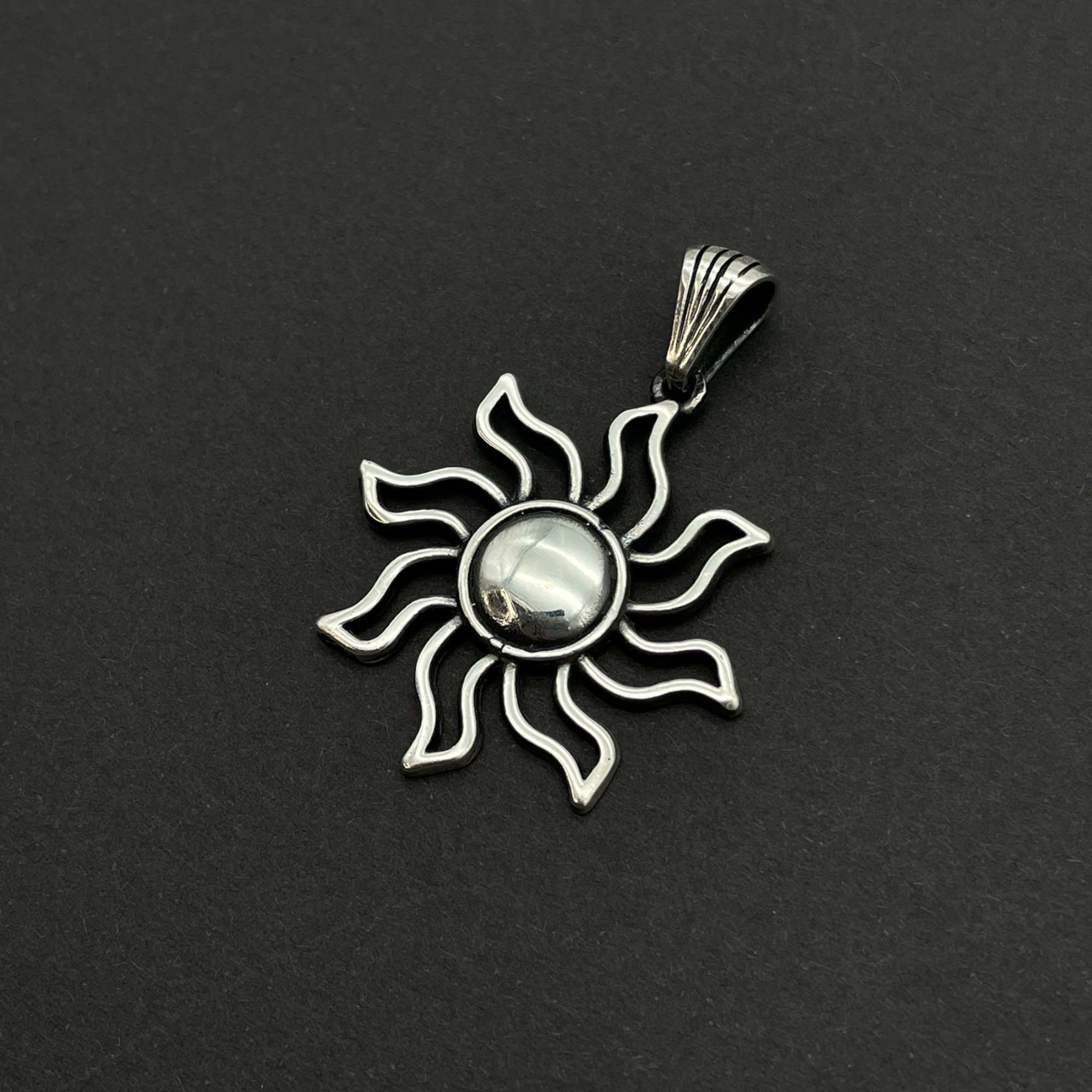 Sun Sterling Silver Sun Pendant - Etsy