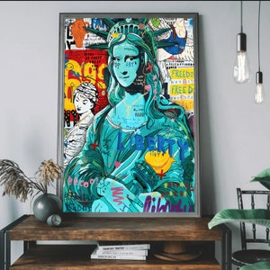 Graffiti Statue of Liberty Wall Art, Digital Download Print, Wall Decor, Large Printable Art, Downloadable Prints, Hype Beast Art