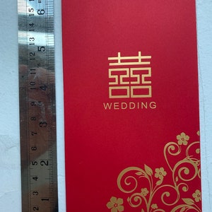 Chinese Wedding &#39;Double-Happiness&#39; Wedding Red Packets, Money Envelopes (Set of 6)