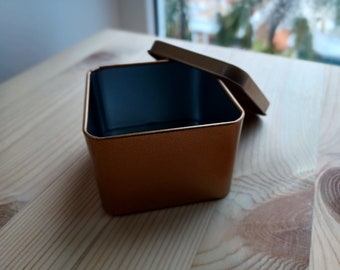 Small Square-shaped Metal Storage Tin