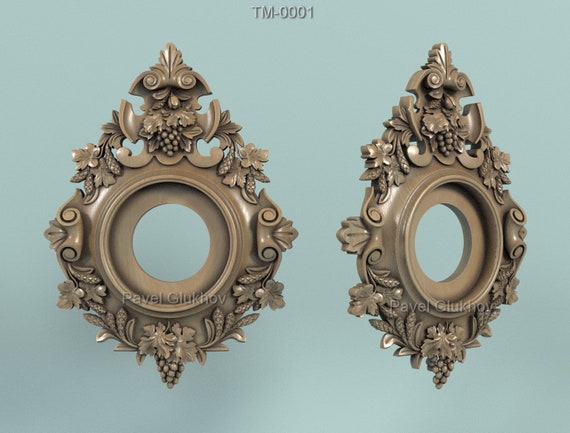 Watch 3D STL Model for Clock Frame With Grape - Main Image