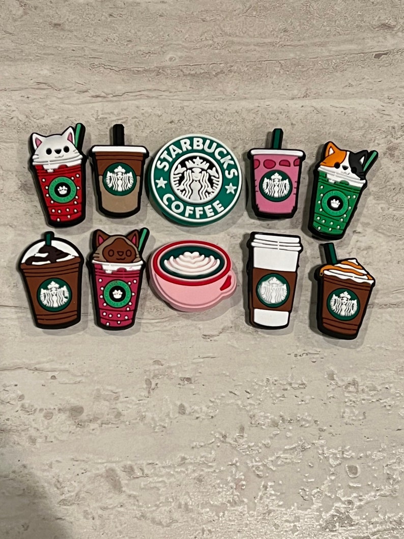 Starbucks Croc Charms. 10 Set Etsy