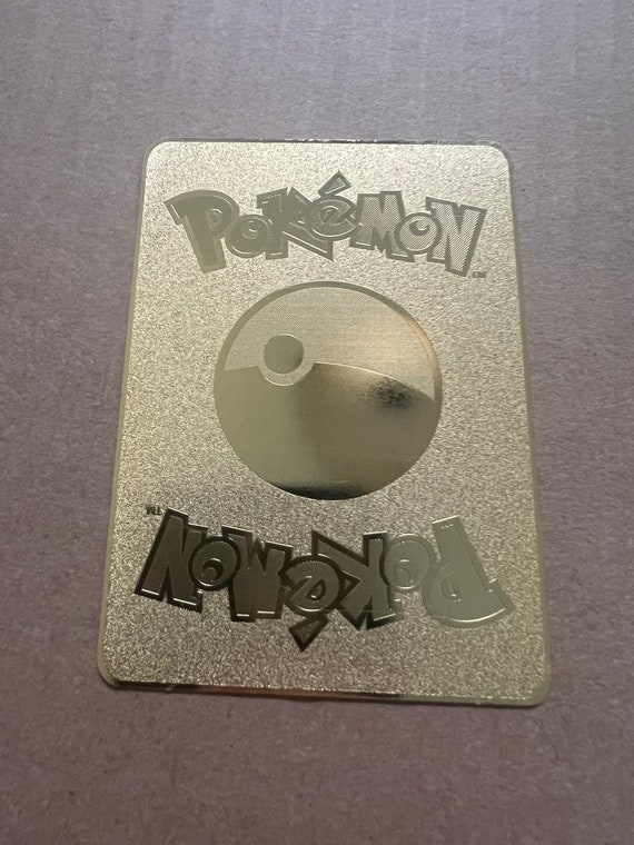 Pikachu & Eevee I Love You Gold Metal Card