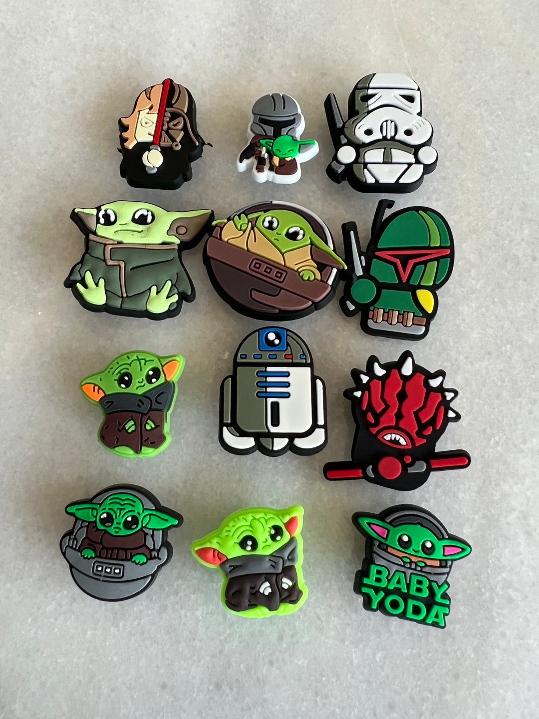 Starwars Croc Charms Set Baby Yoda Charms 12 Piece Set Etsy