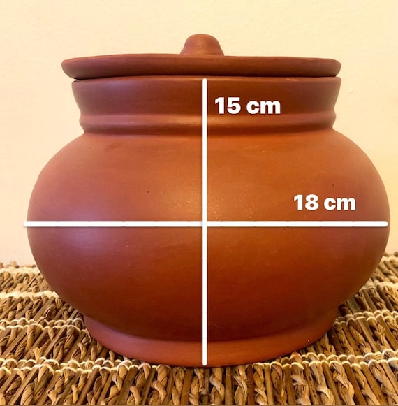 Mitti) Clay Pressure Cooker with Glass Lid (3 Litres)