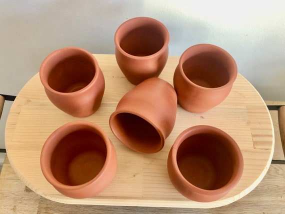 Clay / Terracotta Mugs kulhad. Handmade and Unglazed 100% Natural