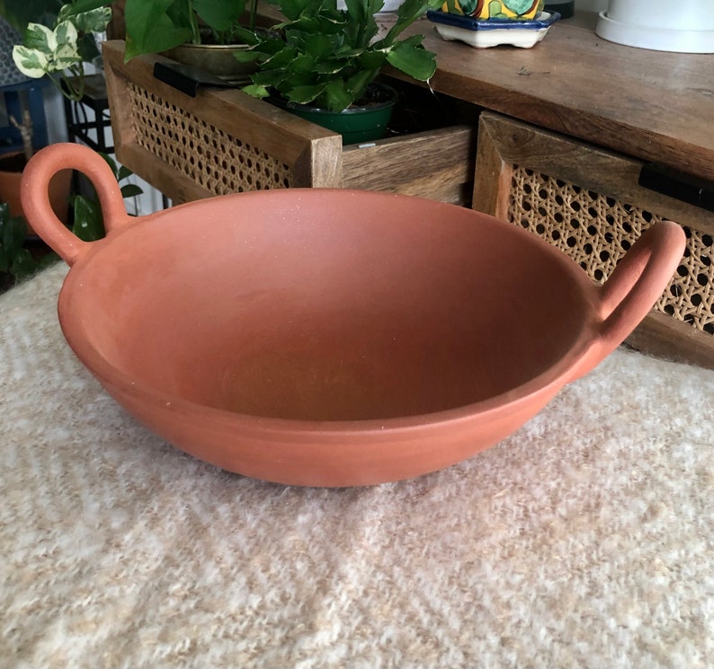 Verka's Terracotta / Clay Cooking Pot kadai/ Wok 100 Etsy