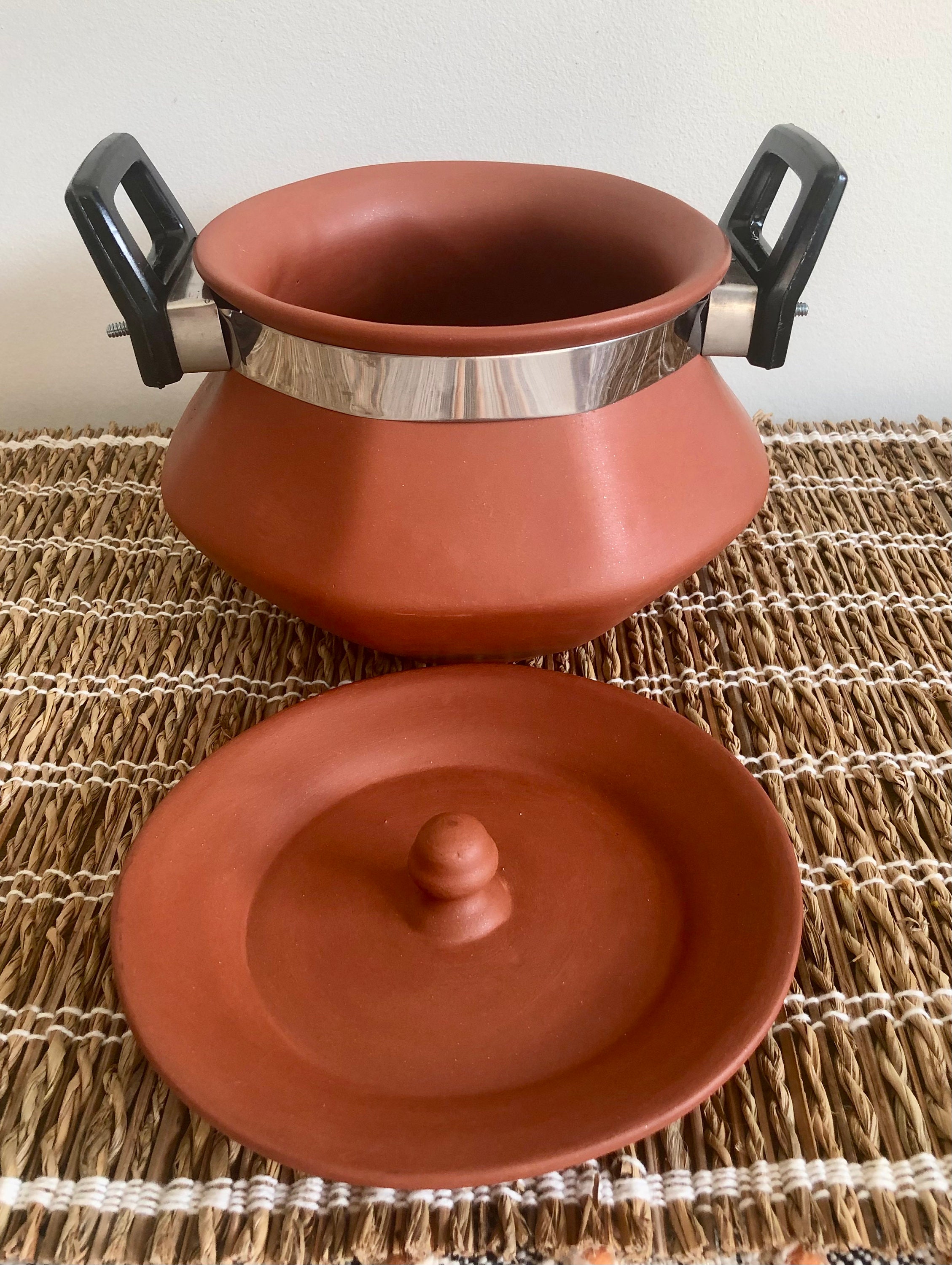 Verka's Clay Pot for Cooking. Unglazed and 100% Natural Terracotta