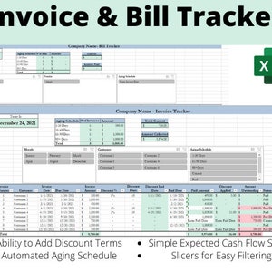 Invoice Tracker | Bill Tracker | Excel Templates | Business Invoice Tracker