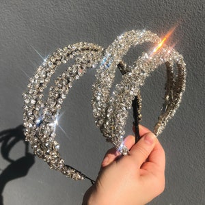 Swarovski bruidstiara, zilveren bruidskroon - Luxe bruiloftszendspoel voor een stijlvolle en unieke look