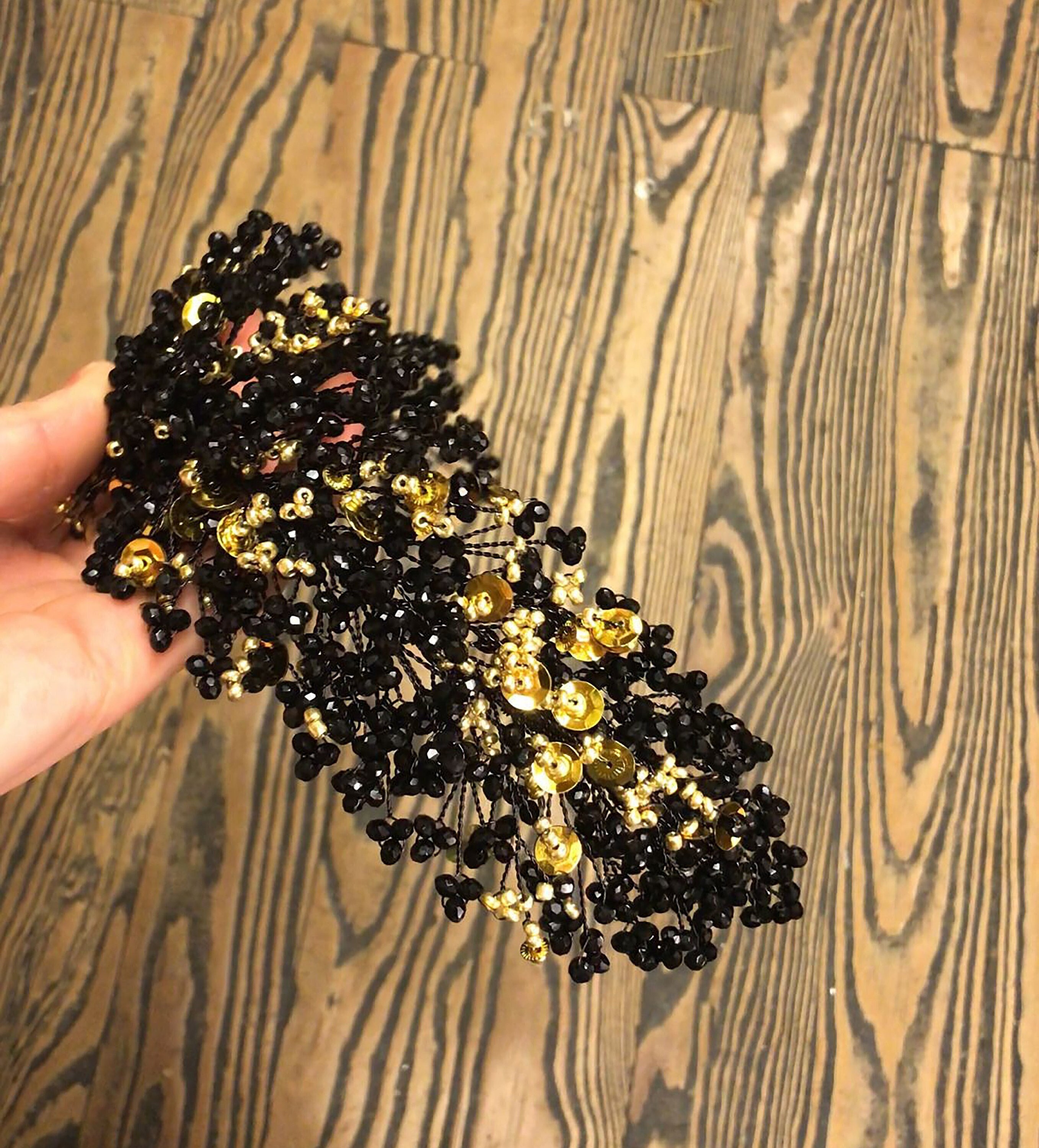 Black & Gold Knotted Rope Headpiece