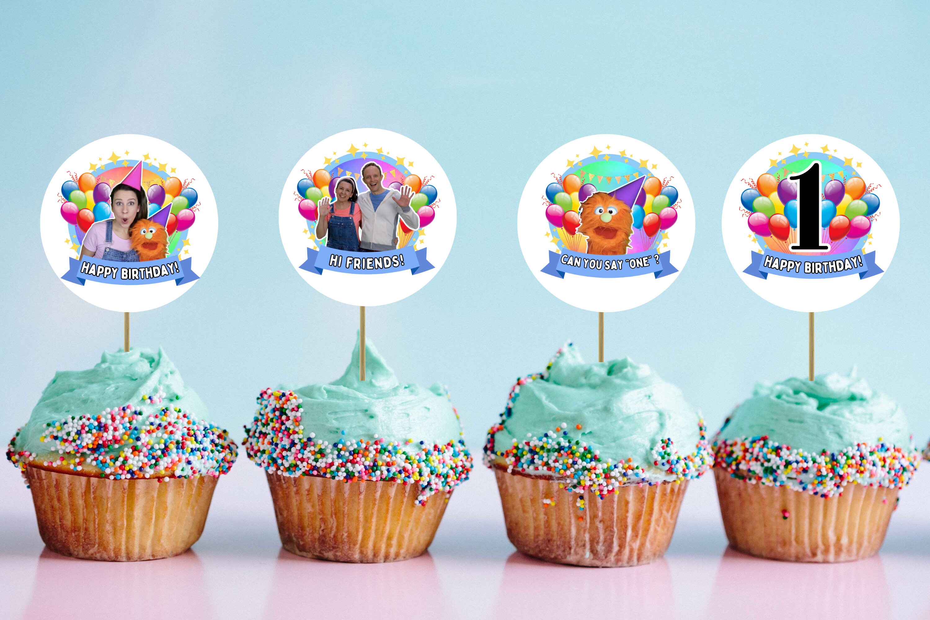 Ms. Rachel Birthday Themed Cupcake Toppers Template Easy, Editable