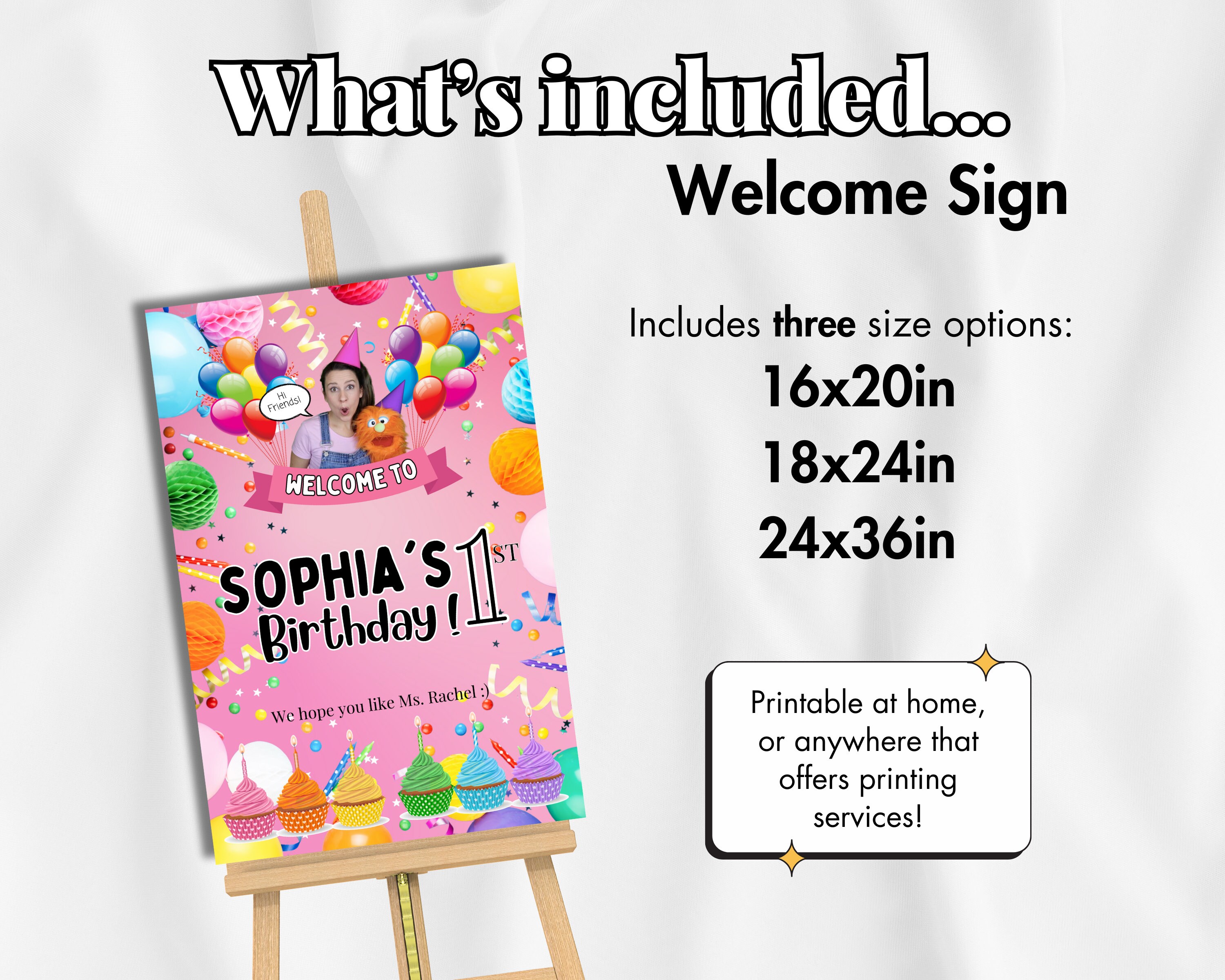 The ULTIMATE Ms. Rachel 1st Birthday Party Pack Instant Digital ...