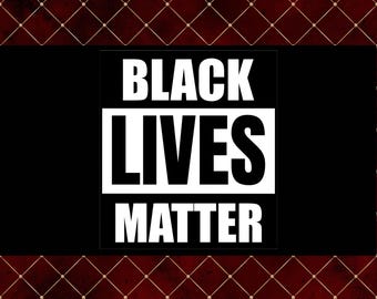 Black Lives Matter laminated waterproof water bottle, laptop, car decal, sticker