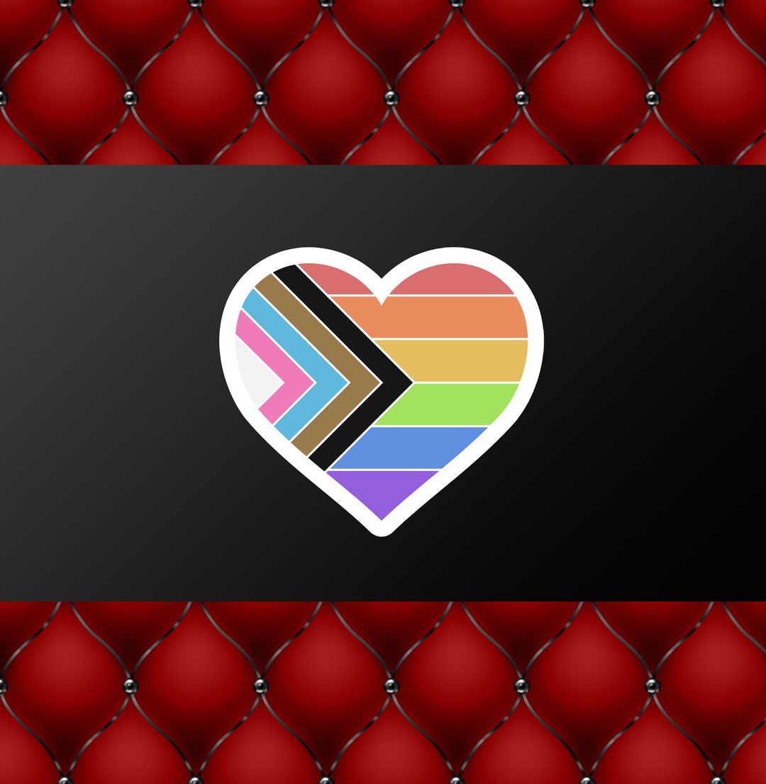 Sticker: Pride Flag Heart - Etsy