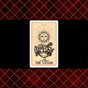 The Vegan Tarot Card laminated waterproof water bottle, laptop, car decal, sticker