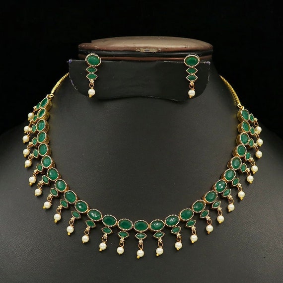 Gold Plated Pearl Necklace Set Etsy Australia