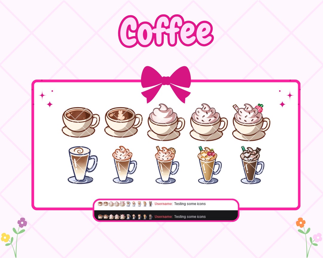 10 Coffee Frappuccino Blended Beverages Twitch Sub Bit Badges Discord