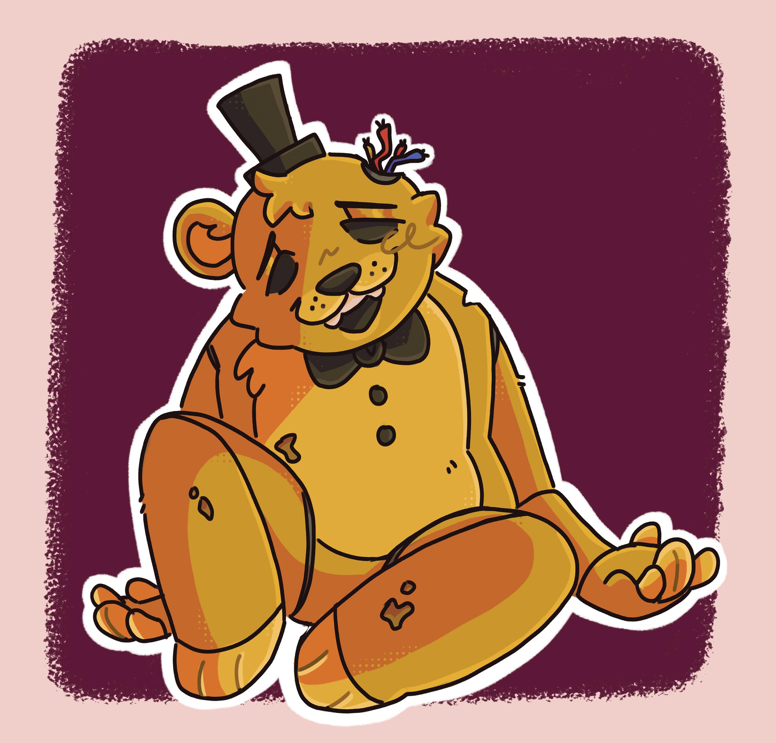Golden Freddy Sticker - Etsy