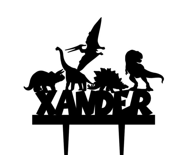 Dinosaur cake topper, dinosaur birthday cake topper, T. rex cake topper, T. rex birthday cake topper, dinosaur topper