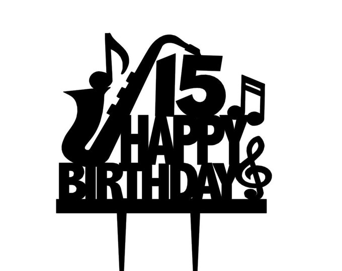 Saxophone cake topper, Saxophone player cake topper, Music cake topper, musical instrument cake topper, Saxophone birthday cake topper