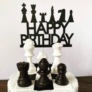 Chess Cake Topper, Chess Birthday Cake Topper, Chess Topper, Chess Game ...