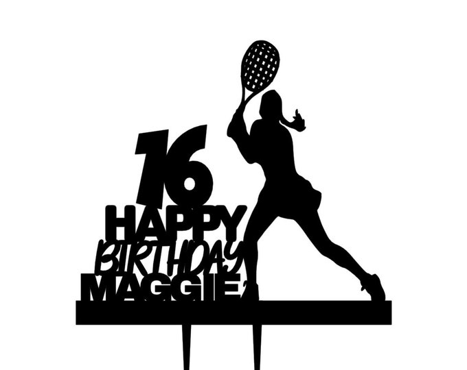 Tennis cake topper, Tennis player cake topper, Tennis birthday cake topper, tennis topper, tennis player birthday cake topper, tennis