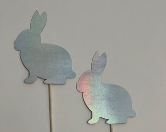 Bunny cupcake toppers, Bunny toppers, Easter toppers, Easter cupcake toppers, little bunny cupcake toppers, Rabbit cupcake toppers,