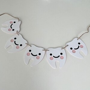 Tooth banner, smiling tooth banner, first tooth banner, hanging tooth banner, atam hatik banner, tooth garland, dental banner,