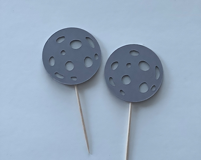 Moon cupcake toppers, Moon toppers, Moon cake toppers, Space cupcake toppers, Two the moon cupcake toppers, moon topper, little moon cake