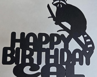 Raccoon Birthday Cake Topper: Climbing Raccoon, Party Decor