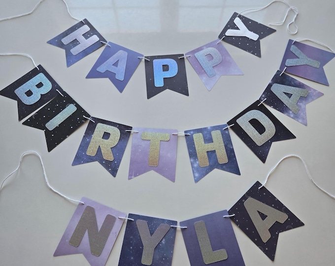 Galaxy Birthday Banner