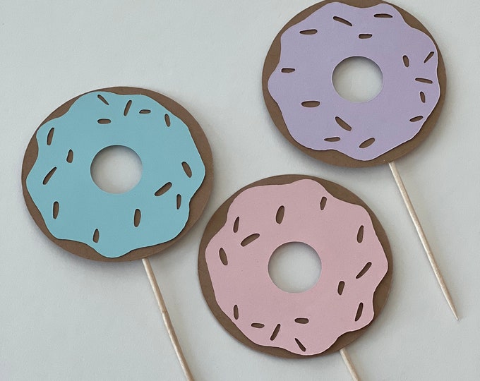 Donut cupcake toppers, donut toppers, sweet one cupcake toppers, do not grow up cupcake toppers, dessert cupcake toppers, donut topper