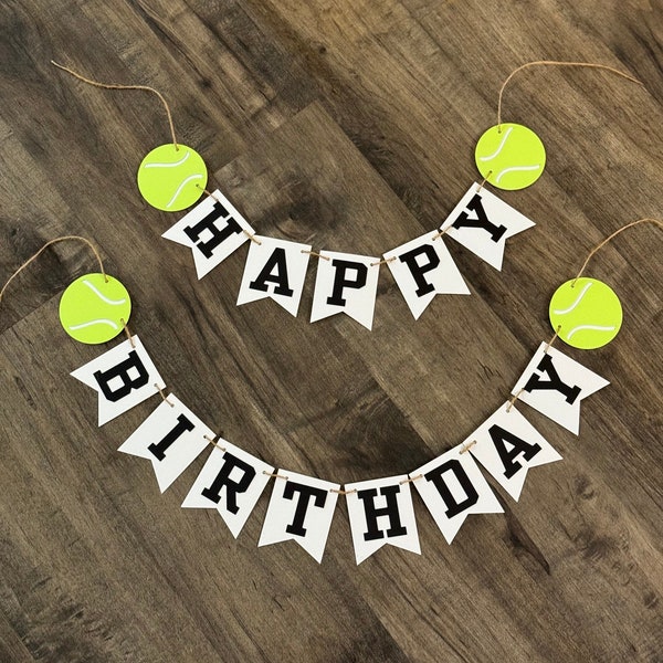 Tennis birthday banner, tennis banner, tennis player  banner, tennis birthday decorations, tennis birthday sign