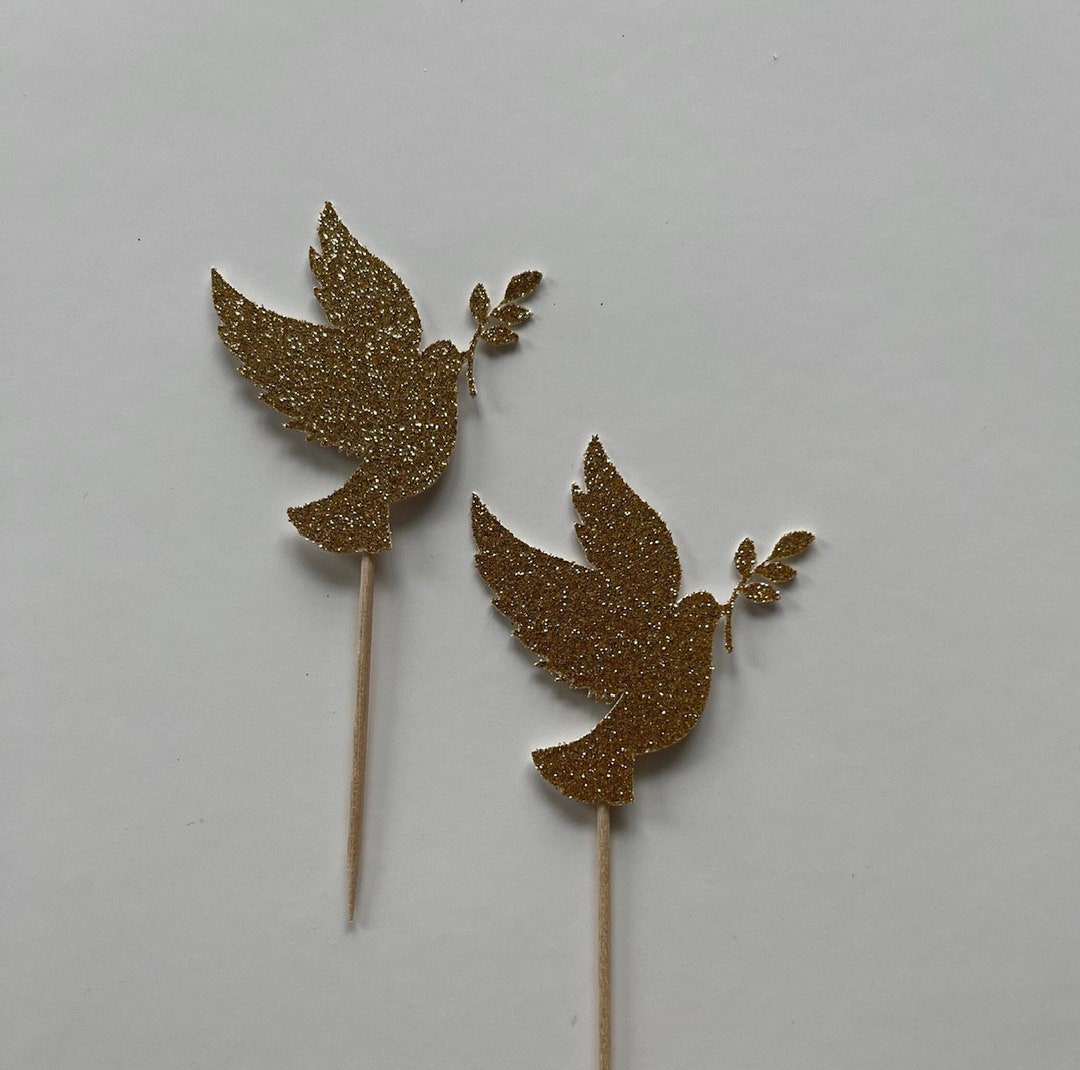 Dove Cupcake Toppers, Dove Toppers, Dove Cake Toppers, Wedding Cupcake