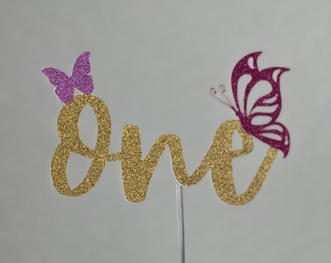 Butterfly cake topper, Butterfly birthday cake topper, Butterfly topper, Pretty butterfly cake topper, butterfly one cake topper