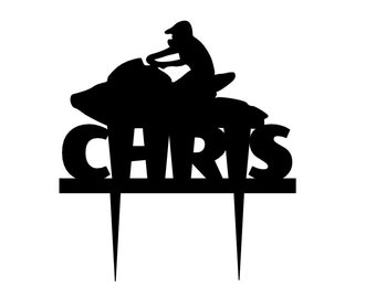 Jet Ski Cake Topper: Personalized Water Sports Party Decor